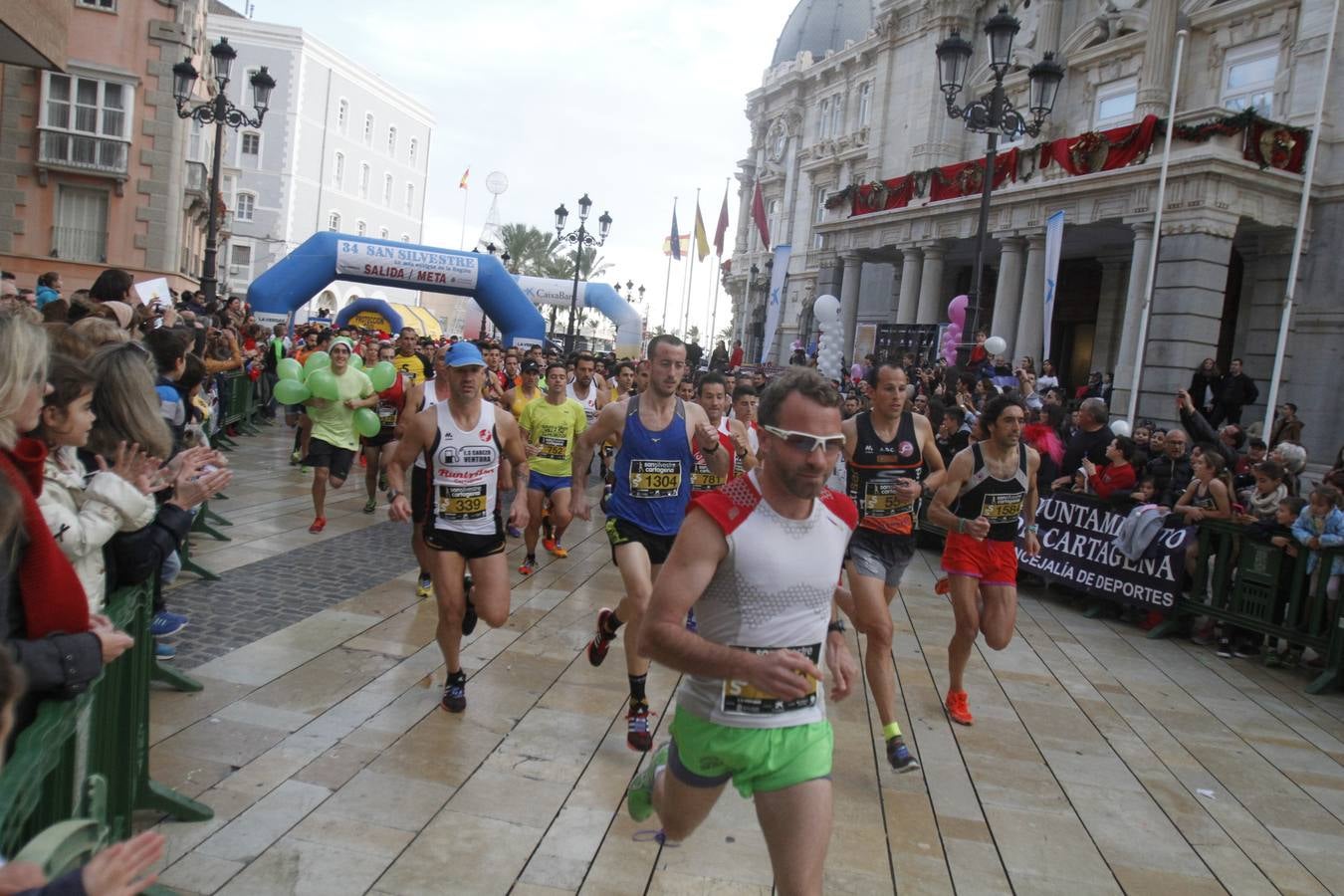 Primeros metros de la San Silvestre de Cartagena 2015