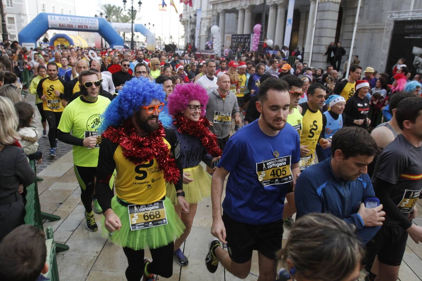 Primeros metros de la San Silvestre de Cartagena 2015