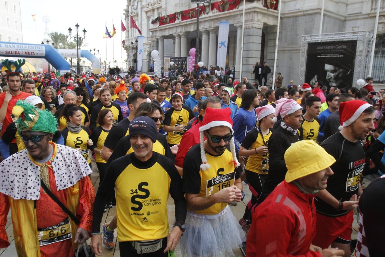 Primeros metros de la San Silvestre de Cartagena 2015