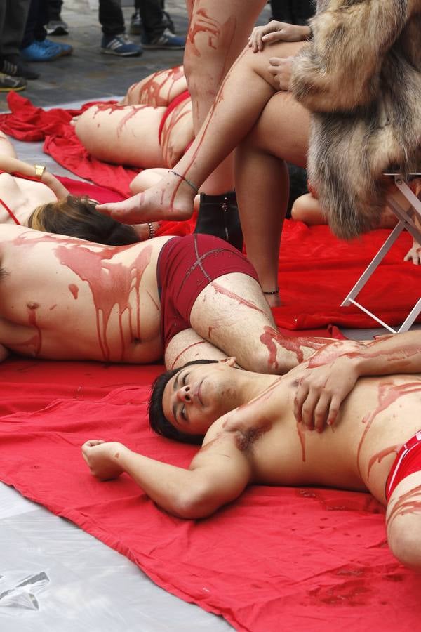 Protesta contra la industria peletera en Murcia