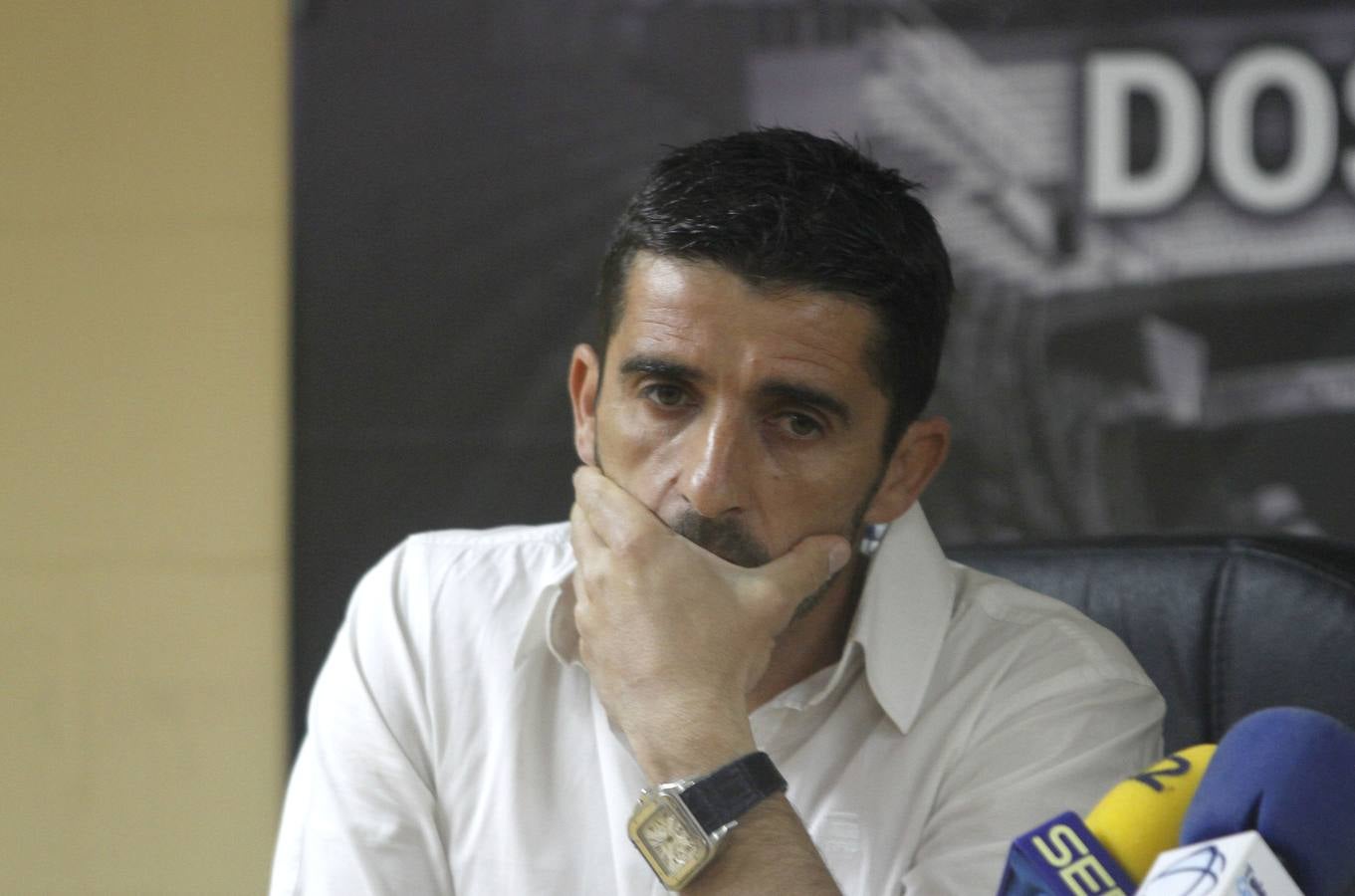 Despedida de Víctor Fernández como entrenador del Cartagena.