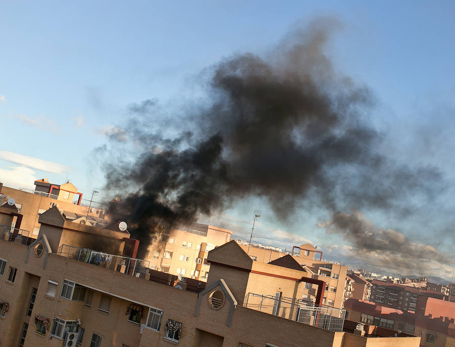 Incendio en el barrio de San Blas