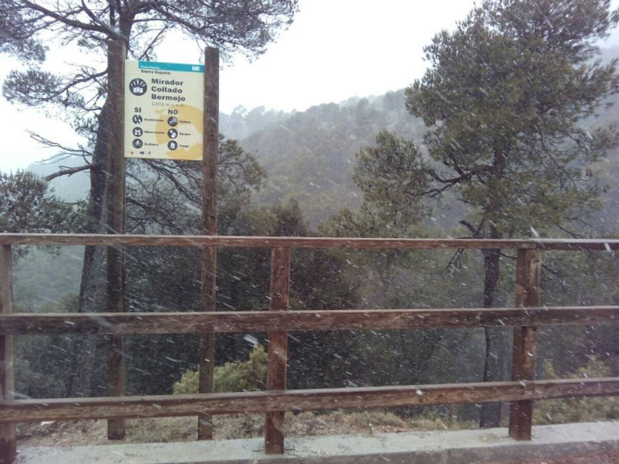 La nieve tiñe las zonas altas de la Región