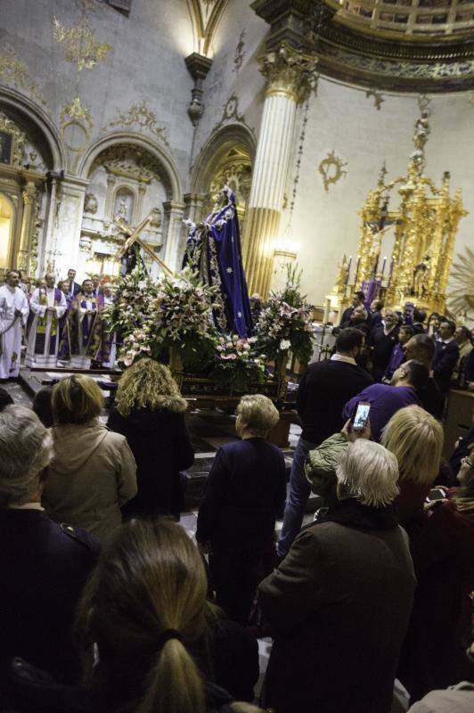 La bajada de la Virgen de los Dolores a San Martín anticipa los actos de la Semana Santa de Callosa