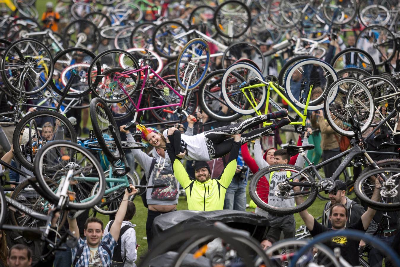 Las bicicletas toman Budapest