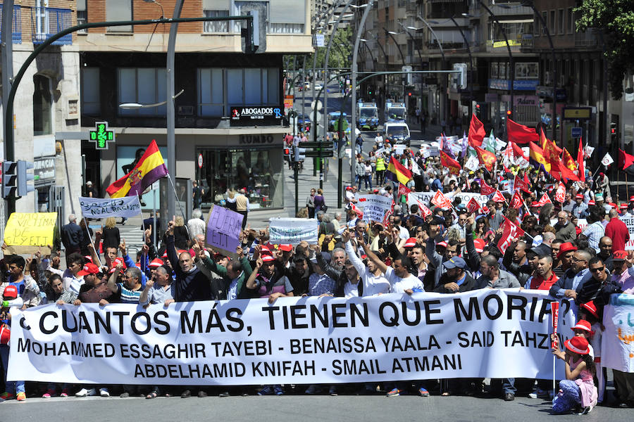 Manifestación del Primero de Mayo en Murcia