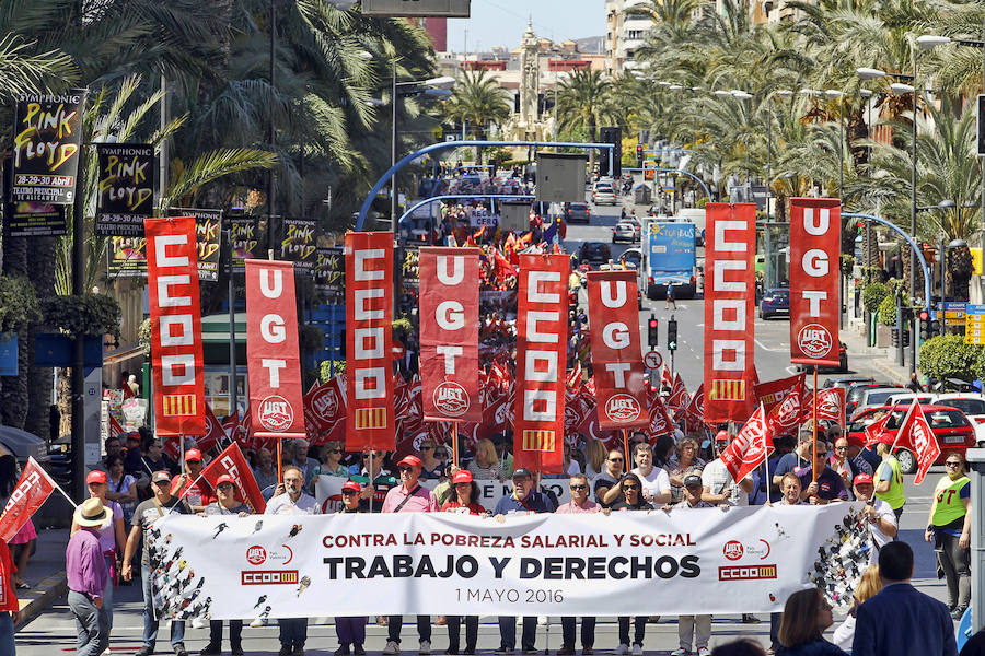 Manifestación del Día del Trabajo en Alicante