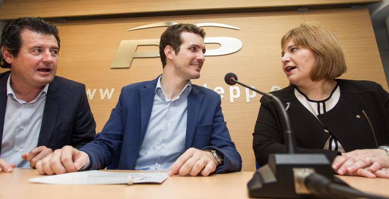 Pablo Casado asiste a la reunión del Comité de Campaña del PP de la provincia