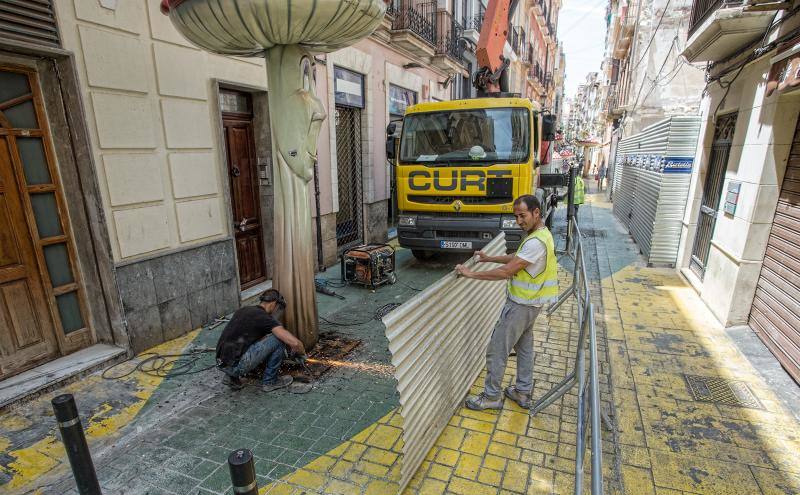 Retirada de las setas de la calle San Francisco