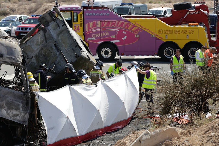 Grave accidente en la A-7 en Murcia