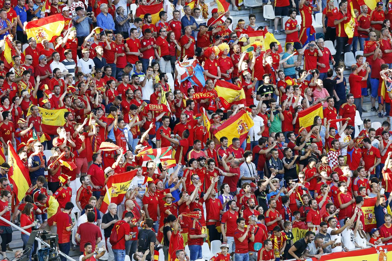 Los croatas controlados, los españoles animados