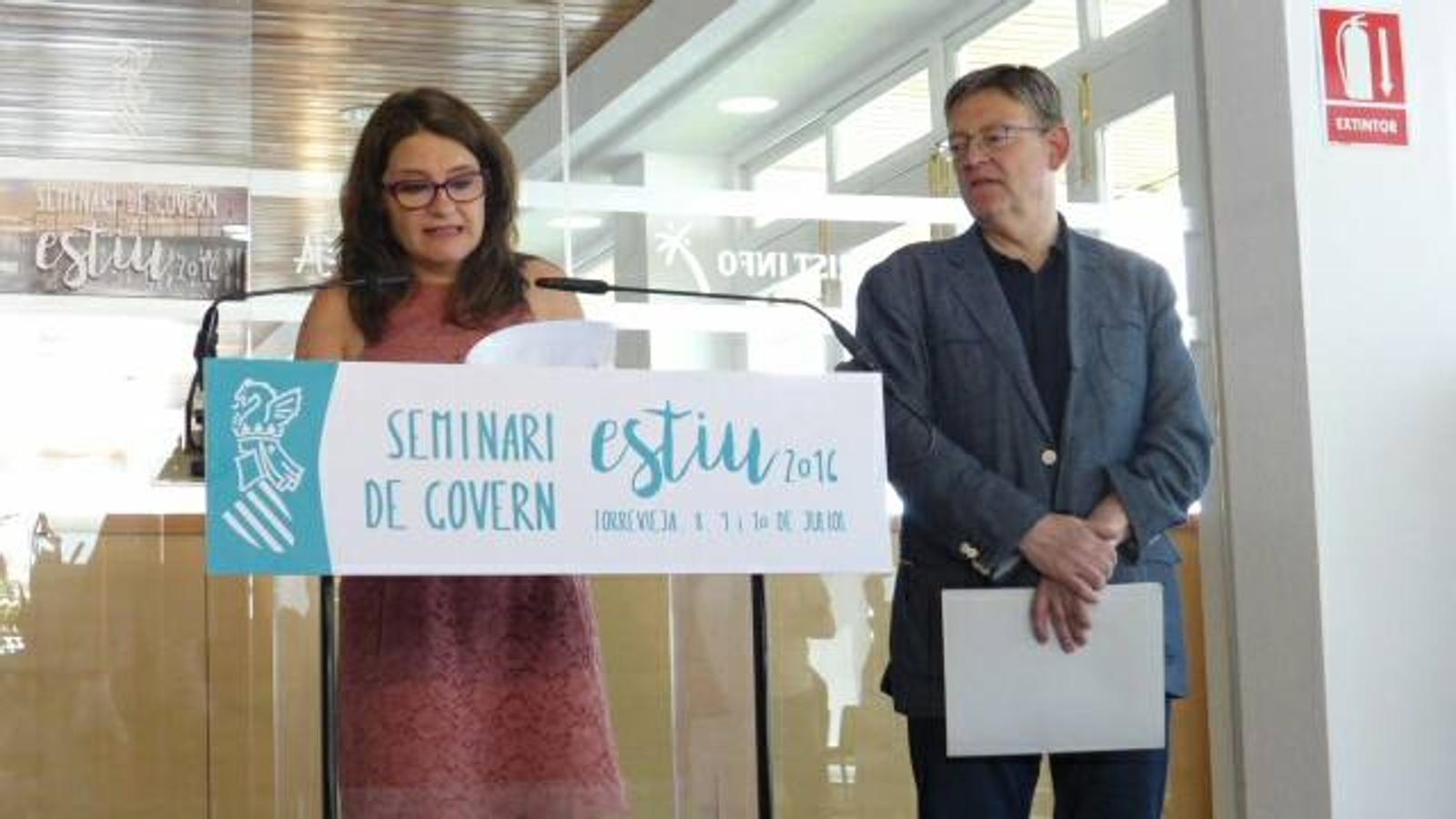 Puig expone las conclusiones del seminario que el Consell ha celebrado en Torrevieja