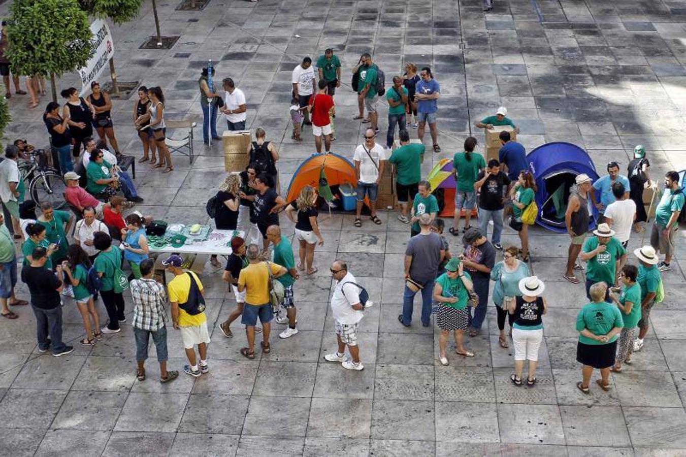 Protesta de la PAH frente al Ayuntamiento