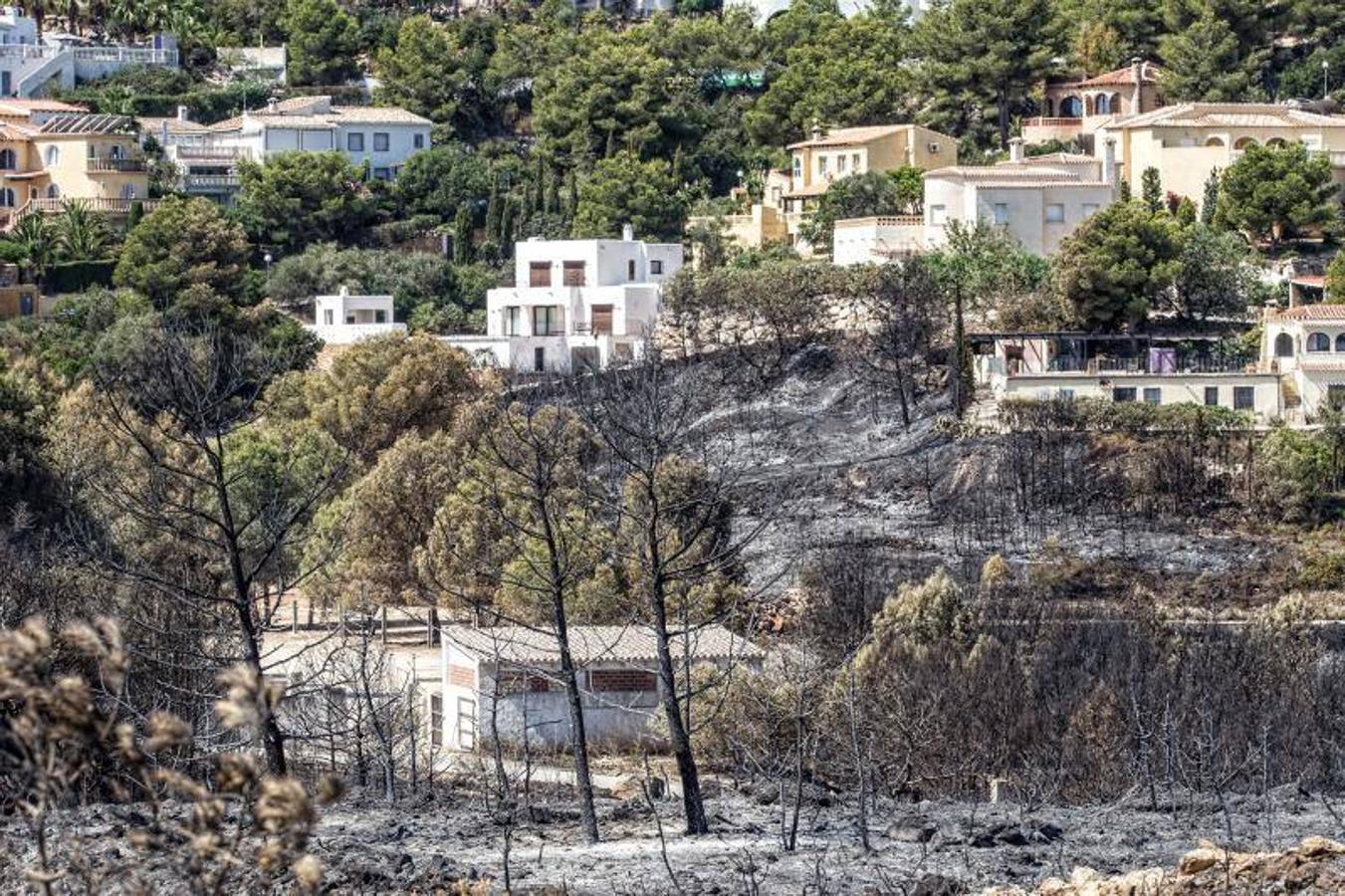 Xàbia y Benitatxell, calcinadas tras el incendio