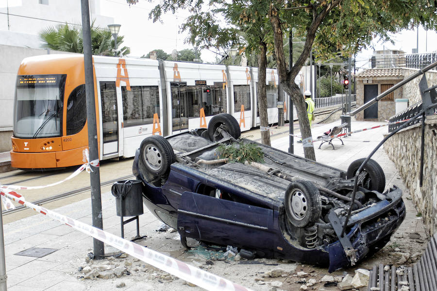 Accidente de coche en La Albufereta