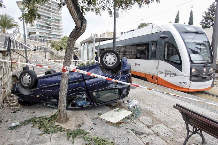 Accidente de coche en La Albufereta