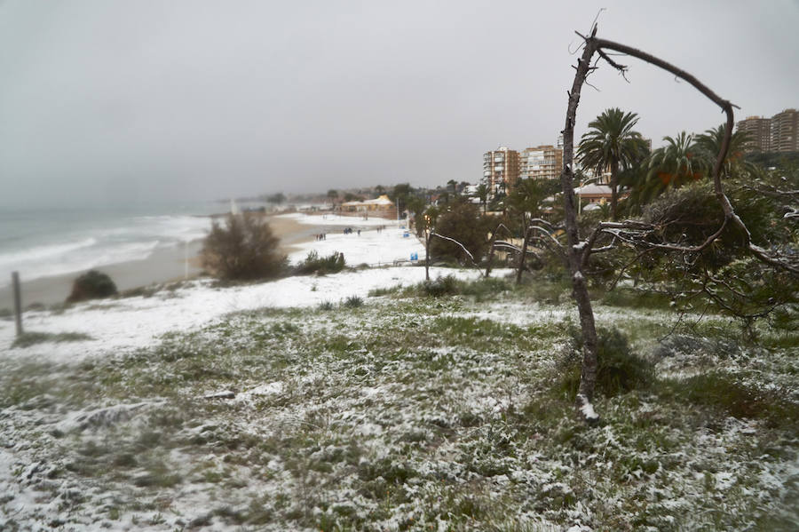 Nieve en el litoral de la Vega Baja