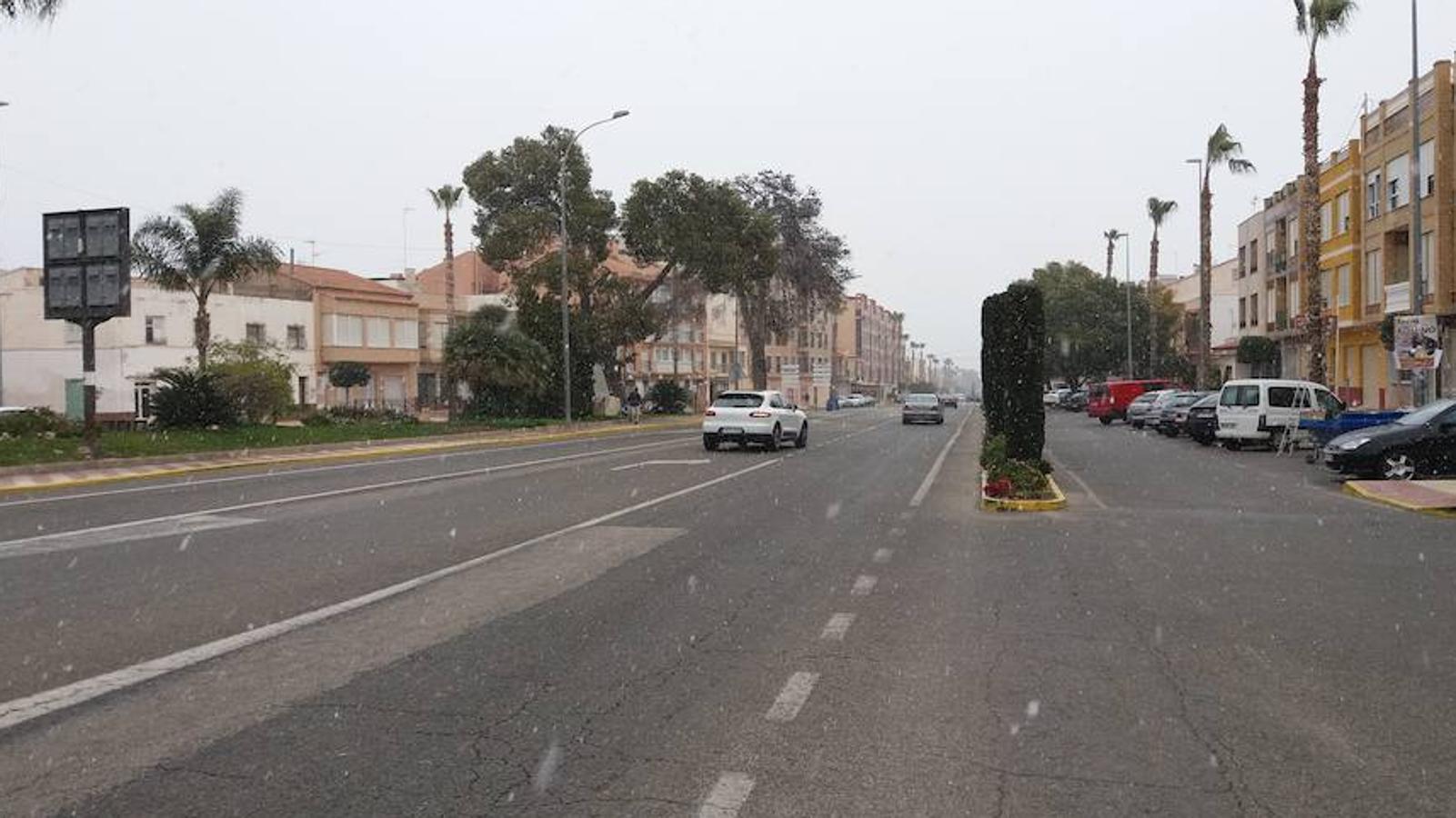 Nevando en Puerto Lumbreras.