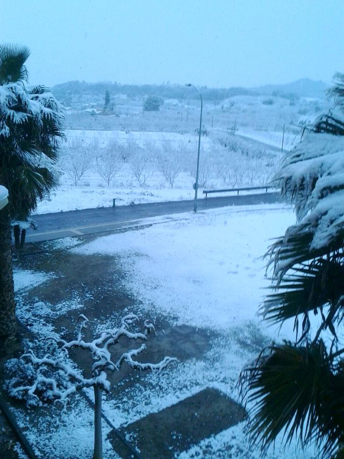 Paisaje nevado en Cehegín