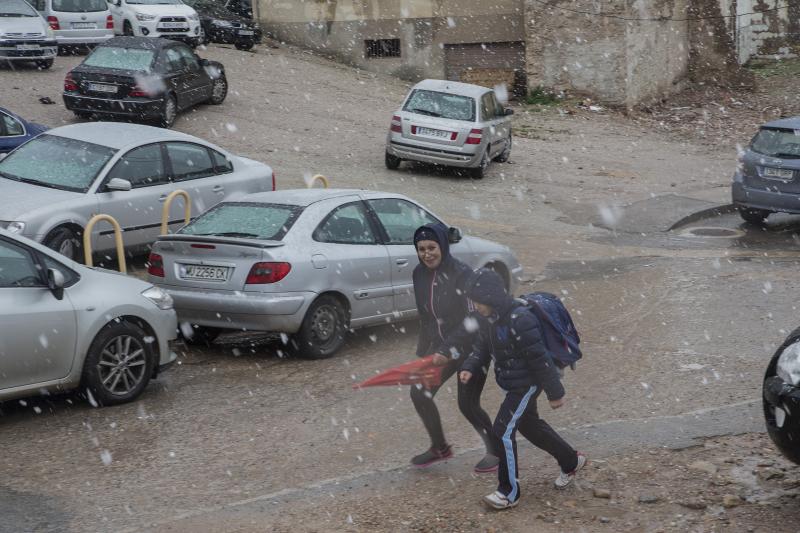 Los copos de nieve le cambian la cara a Cartagena