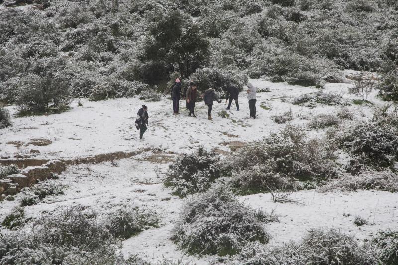 Los copos de nieve le cambian la cara a Cartagena