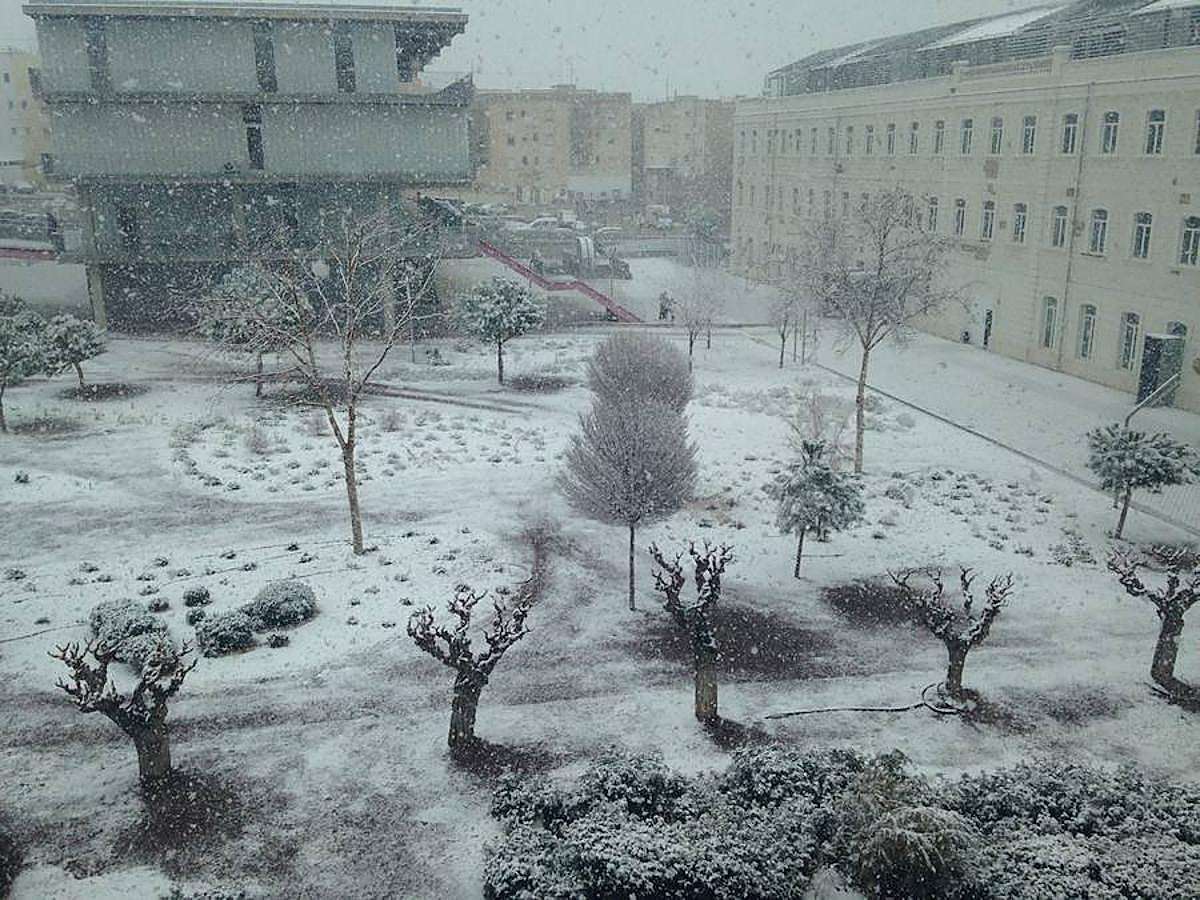 Nieve en el campus de Lorca