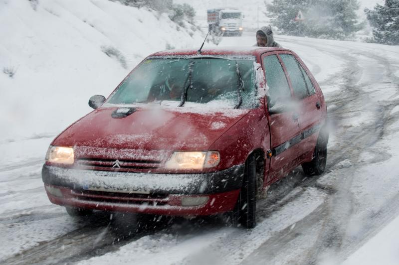 La ola de frío circula por el Puerto de la Cadena