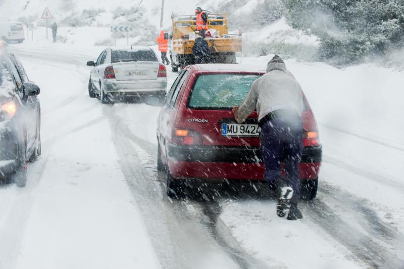 La ola de frío circula por el Puerto de la Cadena