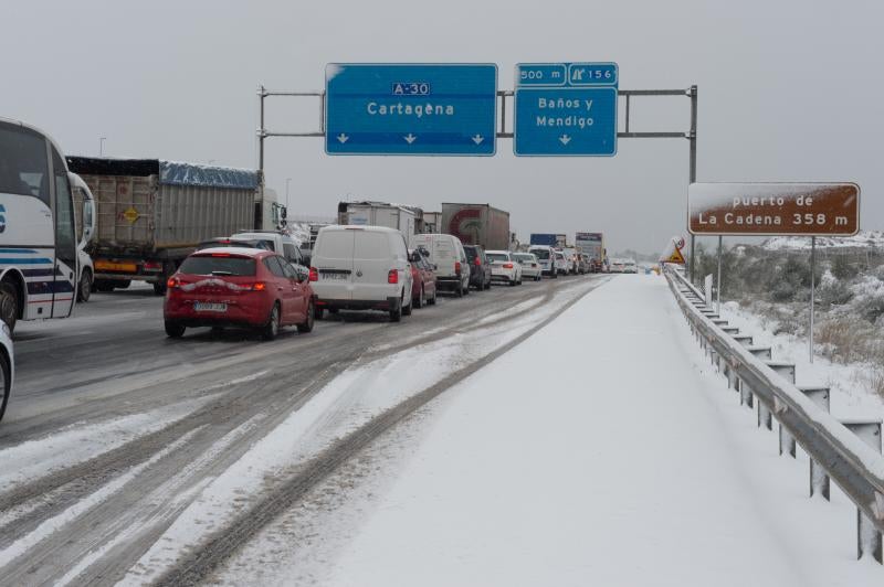 La ola de frío circula por el Puerto de la Cadena