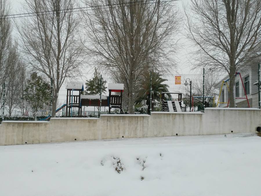 La nieve cayó con intensidad en Bullas