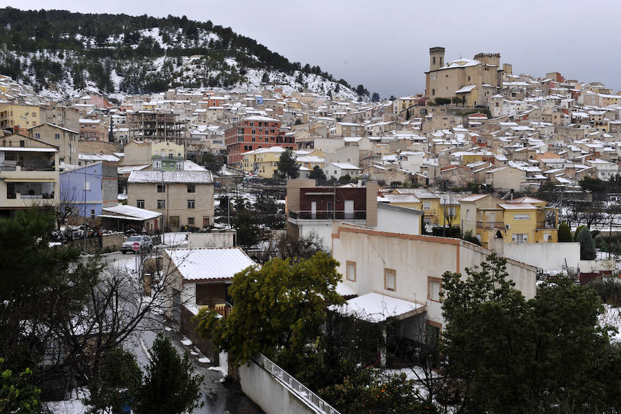 Moratalla amanece de postal por la nevada