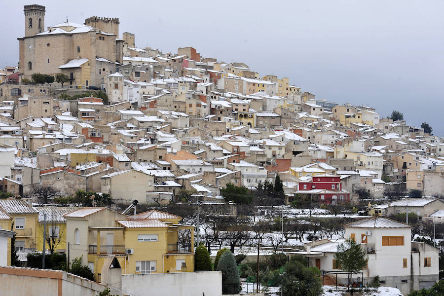 Moratalla amanece de postal por la nevada