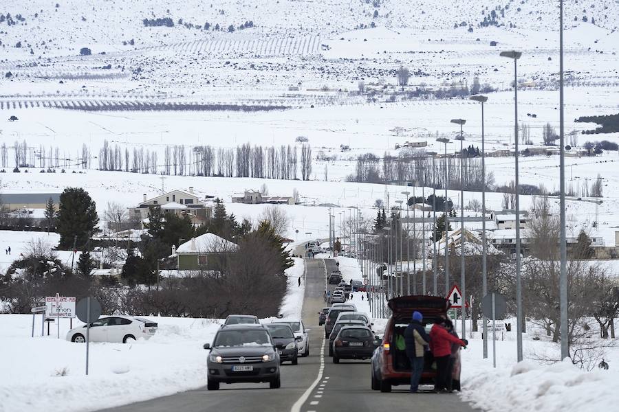 Atasco para ir a ver la nieve