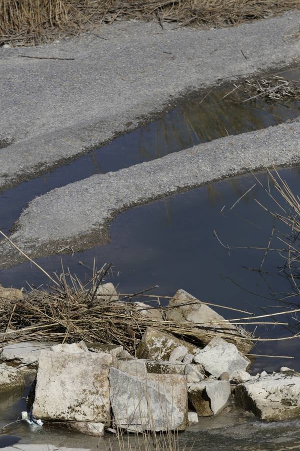 Daños en el azud de La Contraparada