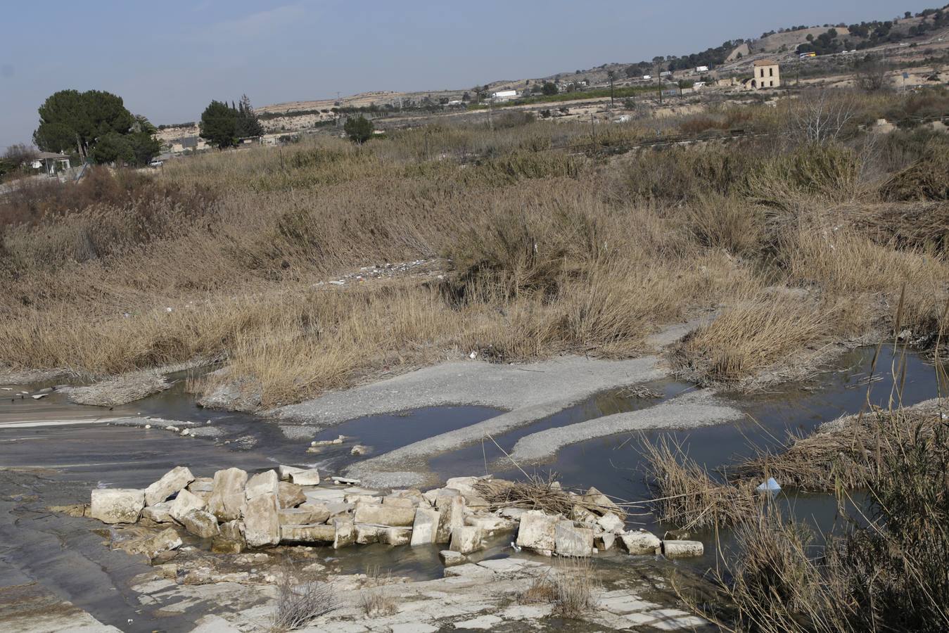 Daños en el azud de La Contraparada
