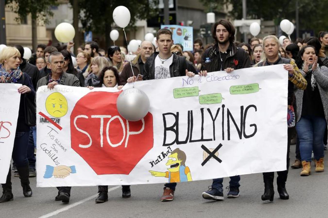 Manifestación multitudinaria en contra del bullying