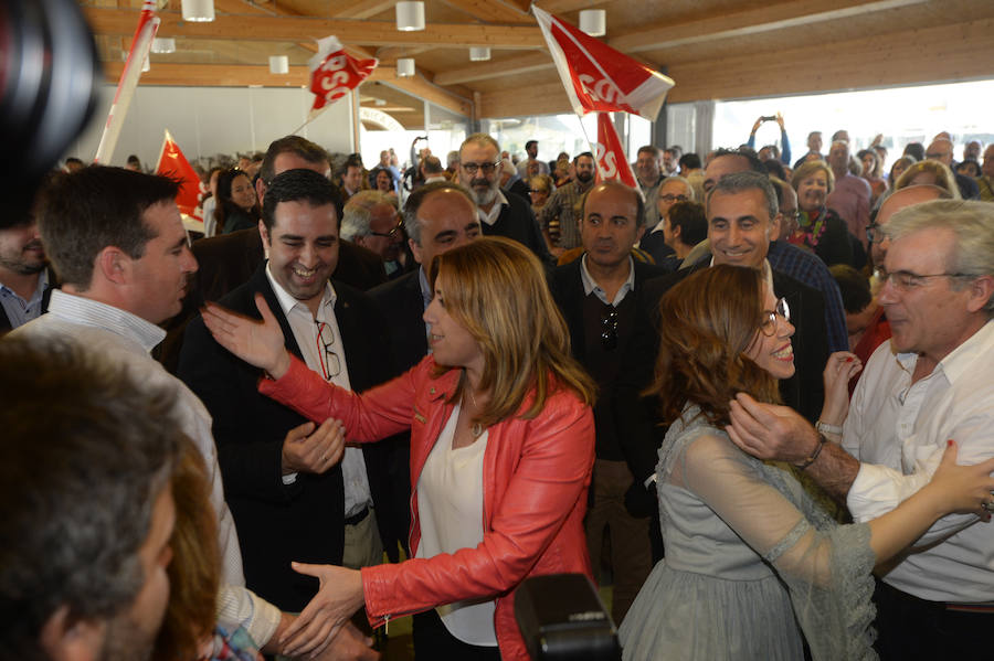 Susana Díaz promete en su visita a Cartagena un «liderazgo abierto»