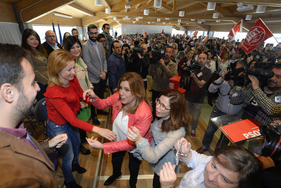 Susana Díaz promete en su visita a Cartagena un «liderazgo abierto»