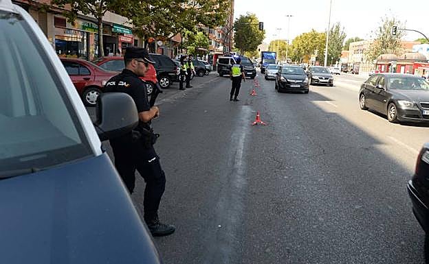 Control policial en Cartagena. 