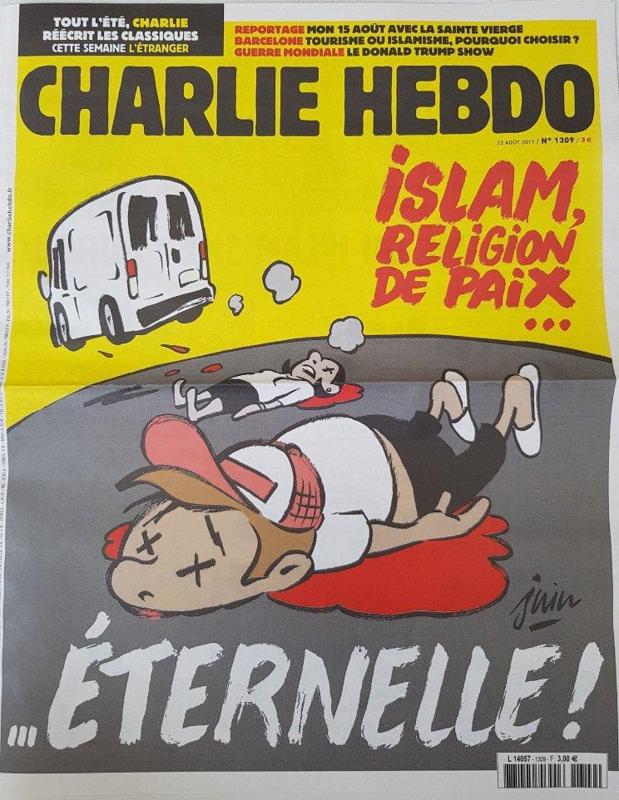 Polémica por la portada de Charlie Hebdo sobre el atentado de las Ramblas