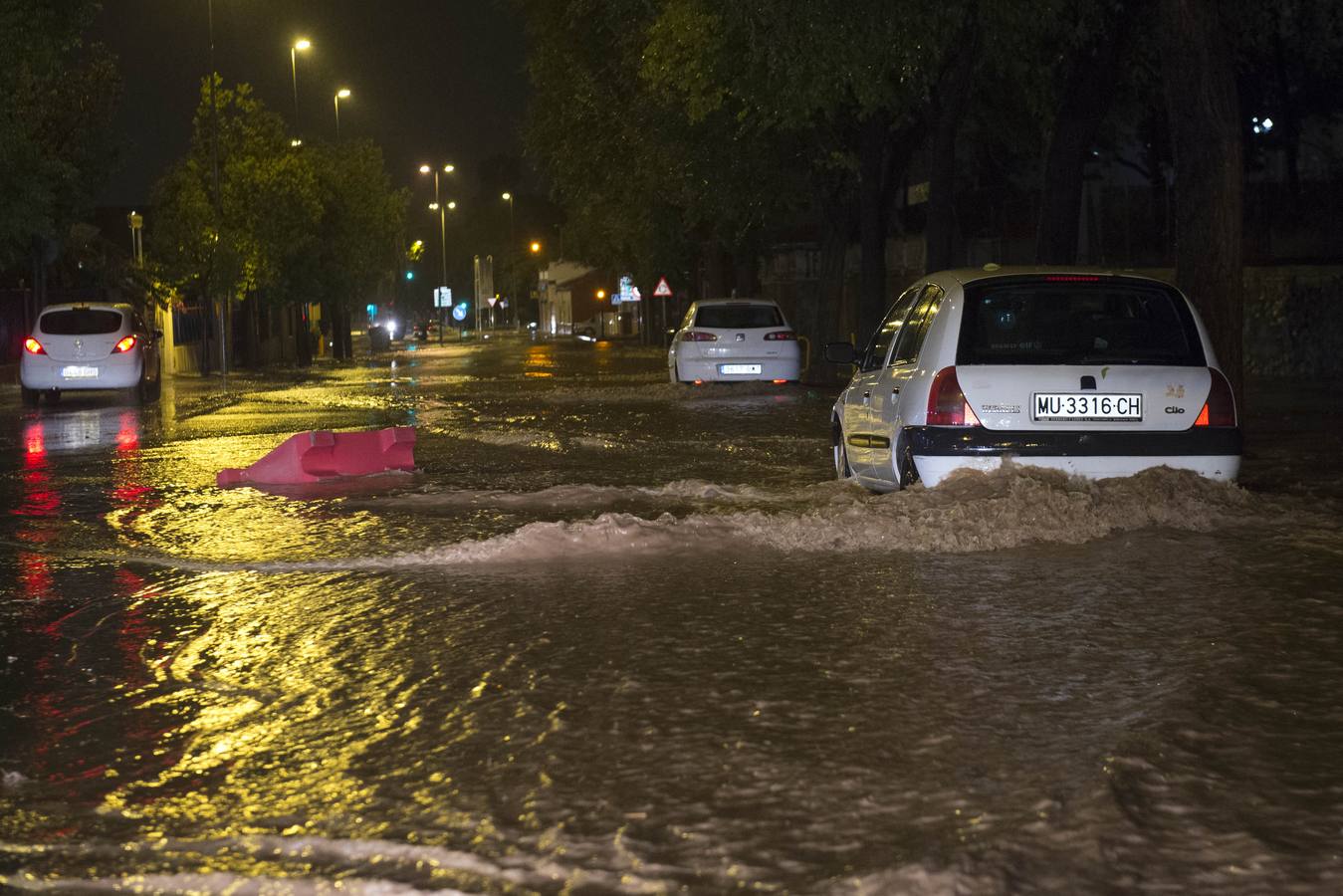 La Aemet eleva la alerta de amarilla a naranja por riesgo de tormentas persistentes e intensas en el Campo de Cartagena, Mazarrón, Valle del Guadalentín, Lorca y Águilas