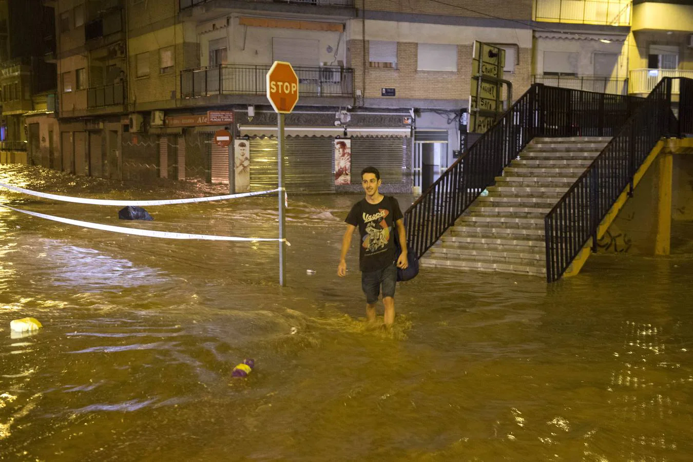 La Aemet eleva la alerta de amarilla a naranja por riesgo de tormentas persistentes e intensas en el Campo de Cartagena, Mazarrón, Valle del Guadalentín, Lorca y Águilas