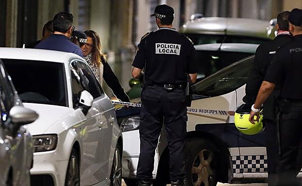 La Policía en el lugar de los hechos