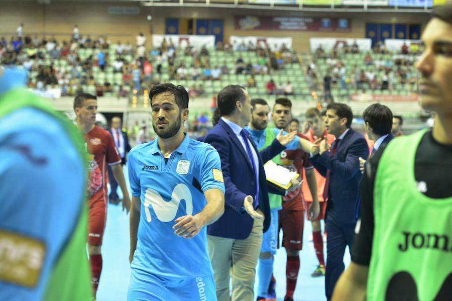 Después de aguantar el tipo durante 35 minutos, el conjunto charcutero encaja tres goles en los últimos instantes y pierde casi todas sus aspiraciones a conquistar la Supercopa de España