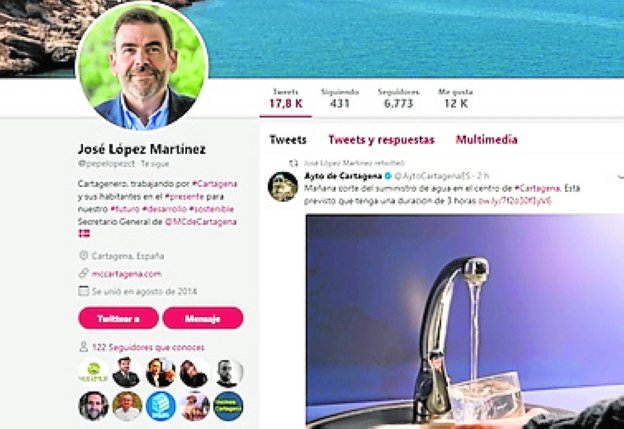 Mensaje de López en Twitter. 