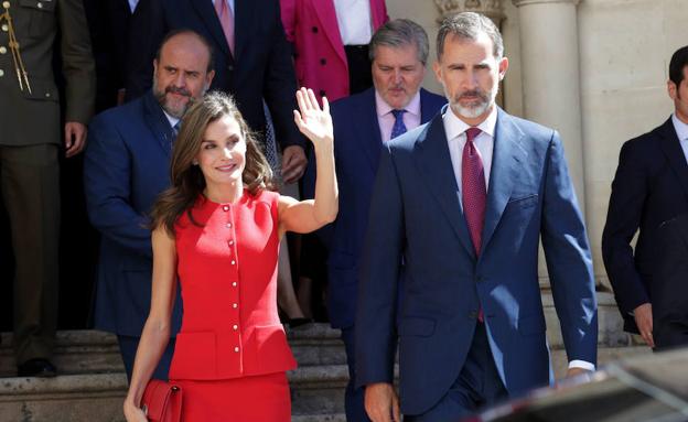 Los Reyes, en el acto de entrega de los Premios Nacionales de Cultura.