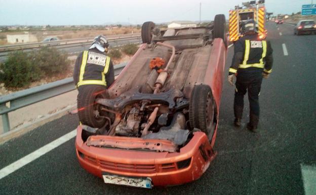 Estado en el que quedó uno de los vehículos implicados en el accidente.