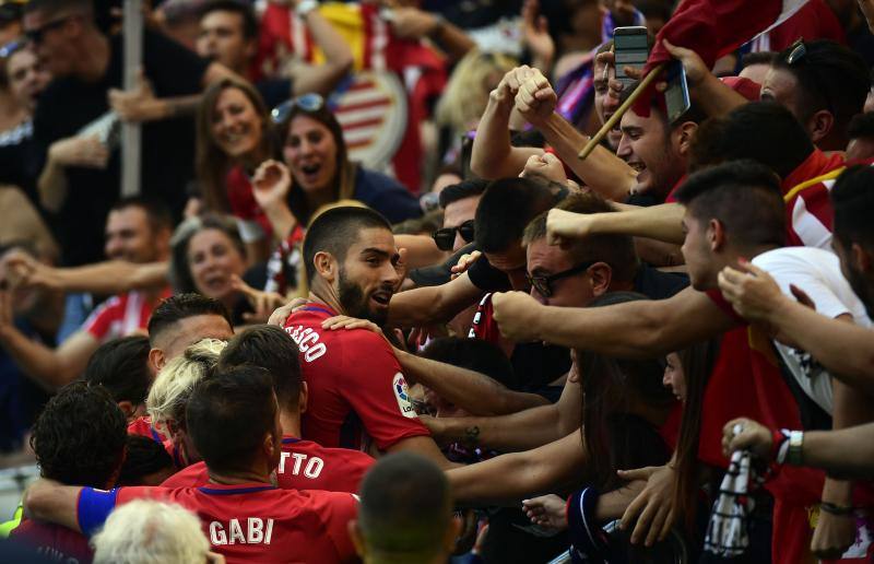 Las mejores imágienes del triunfo del Atlético ante el Sevilla (2-0) en el Wanda Metropolitano