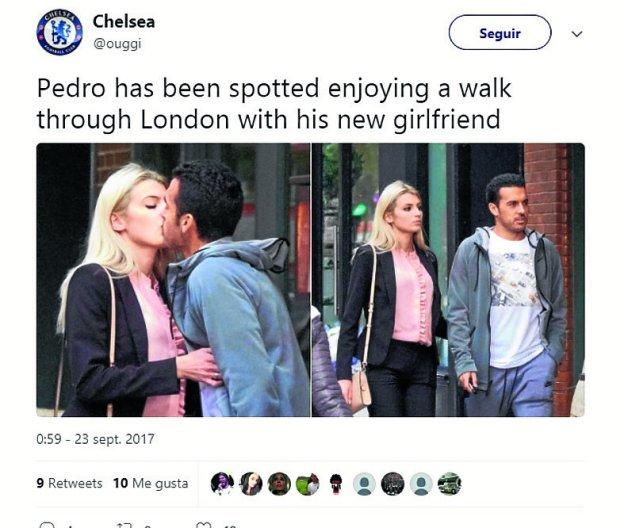 El beso de Pedro y su nueva acompañante, en las redes sociales.