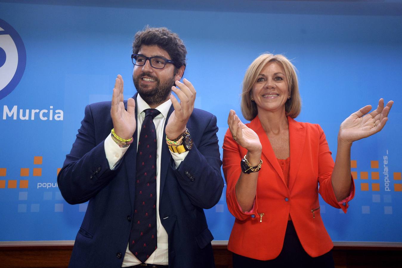 La Junta Directiva del PP, de la que forman parte cerca de 200 cargos, designó este viernes por la tarde a Fernando López Miras presidente del partido por aclamación